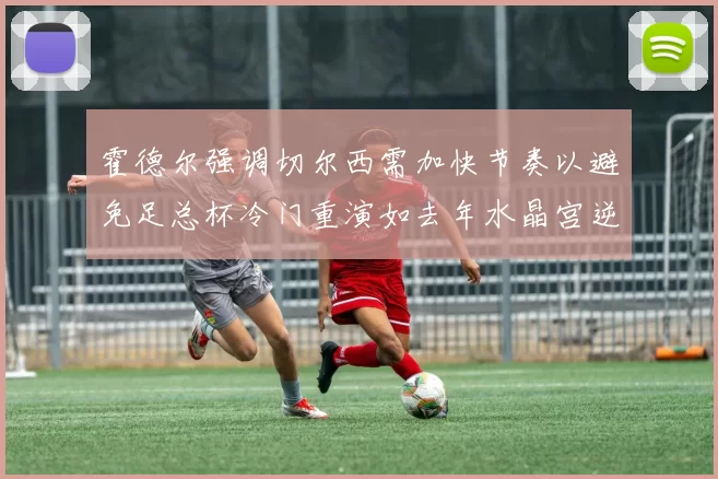 霍德尔强调切尔西需加快节奏以避免足总杯冷门重演如去年水晶宫逆袭曼城